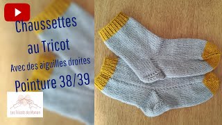 Chaussettes pointure 38/39 au tricot