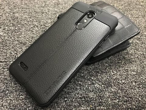 LG K30 / LG Premier Pro LTE [ L Series ] TPU Leather Design Case w/ Glass Screen Protector COVRWARE