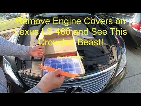 Remove Engine Covers on Lexus LS 460 and See This Crowded Beast! FnF715