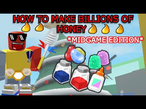 How To Make BILLIONS Of Honey As Midgame | (Bee Swarm Simulator)