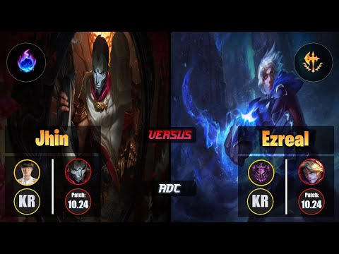 Faker JHIN (ADC) [Arcane Comet] VS EZREAL - Master KR Patch 10.24
