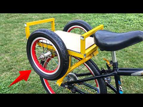Great idea! A super unique foldable four wheeled vehicle made from a bicycle
