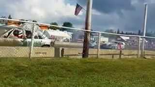 preview picture of video '2014 Springfield Fair demolition derby - Heat 1'
