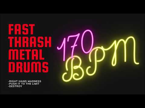 THRASH METAL DRUM TRACK #13| 170 BPM| in the Style of Joel Grind/Toxic Holocaust