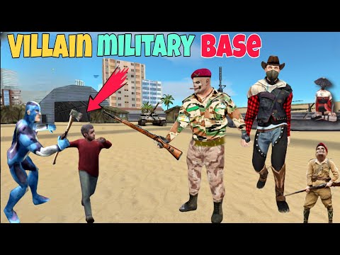 Villain Military Base Rope Hero Mafia City War । Rope Hero Mafia City War । Junnu Malik Gaming - YouTube