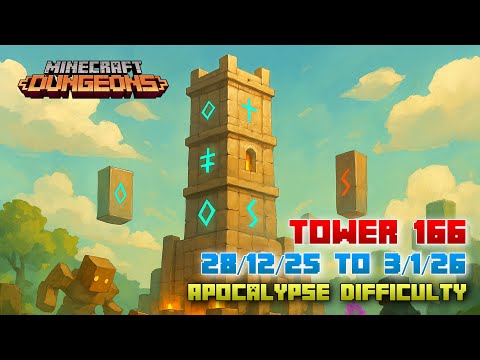The Tower 166 [Apocalypse] Full Climb, Guide & Strategy, Minecraft Dungeons Fauna Faire