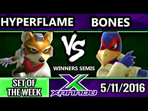 S@X 149 - Hyperflame (Fox) Vs. Bones (Falco) SSBM Winners Semis - Smash Melee