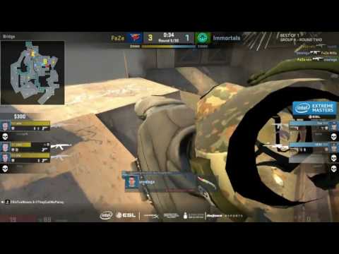 Rain 4k take B (overpass) Faze vs immortals IEM KATOWICE 2017