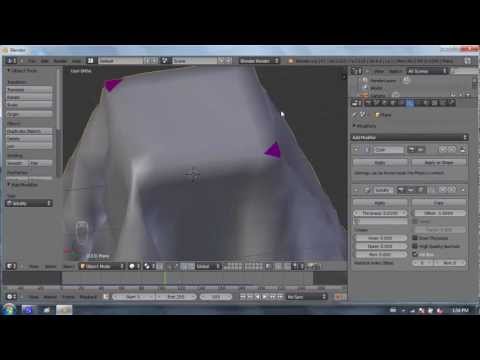 Blender 2.6 Tutorial 21 - Cloth Pt  2 / 3