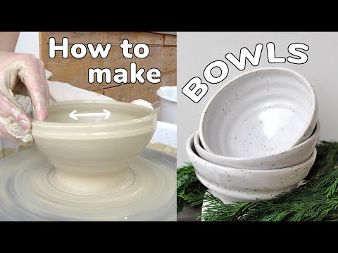 Throwing & Trimming Bowls in Real Time // Whole Process Pottery