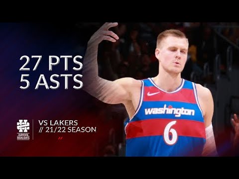 Kristaps Porzingis 27 pts 5 asts vs Lakers 21/22 season