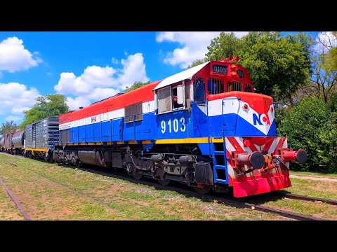 [4K] Tren vacio de NCA con destino a General Deheza pasando por Marcos Juárez!!!!!!
