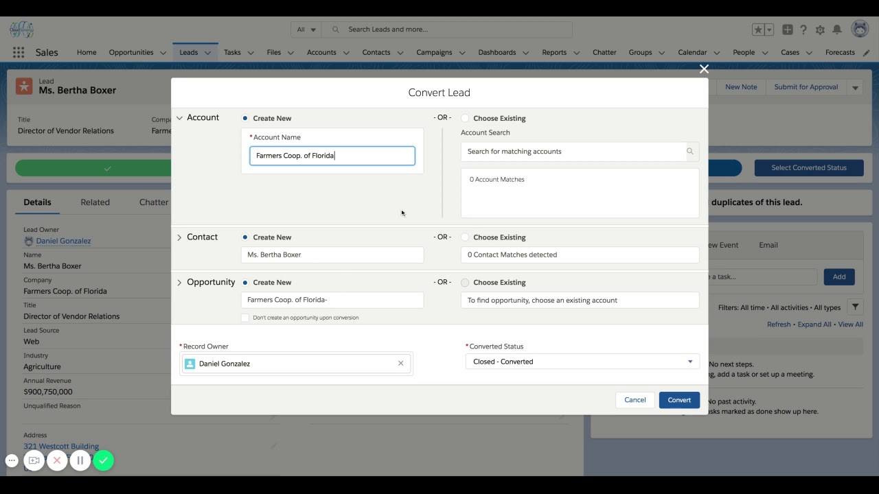 Salesforce Lead Conversion Explained