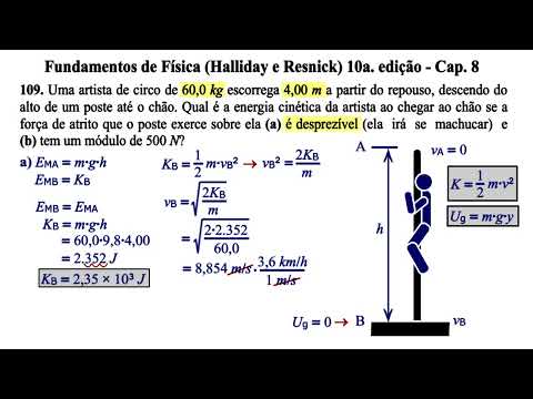 Aula 109 - Fundamentos de Física (Halliday e Resnick) 10a. Edição - Cap 8.