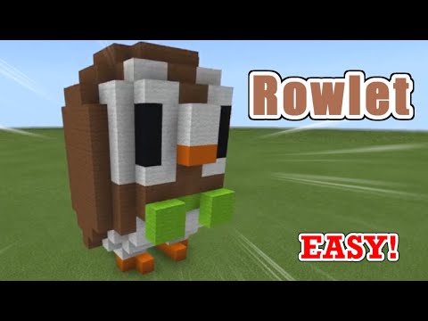Minecraft┃How to build Pokémon(Rowlet)