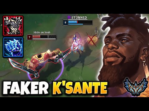 T1 Faker K'Sante vs Fiora [ TOP ] Korea Challenger Patch 14.4 ✅