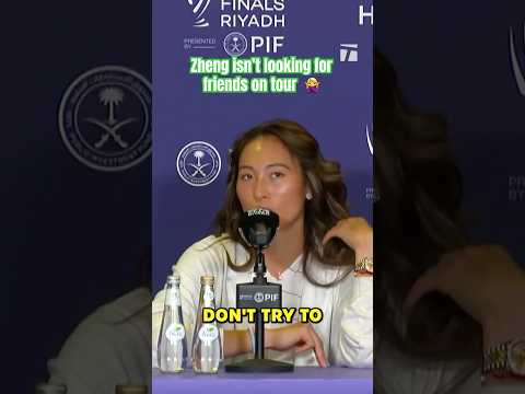 Zheng isn’t looking for friends on tour ❌ #wtafinals #tennis
