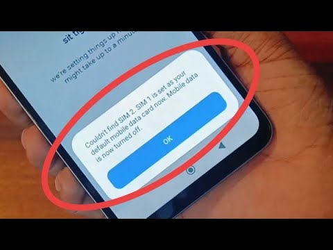 couldn't find sim 2 sim 1 is set as your default mobile data card now, mobile data is now turned off