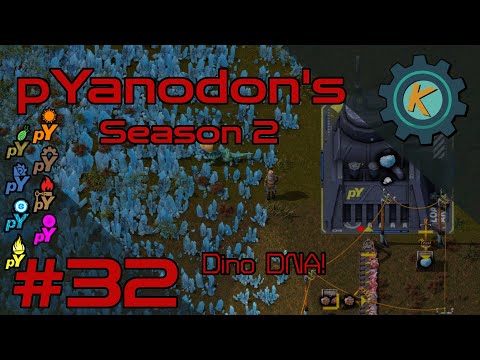 Factorio pYanodon's S2E32 - DINOSAURS In Factorio!