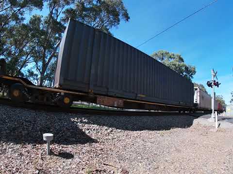 Pacific National freight train heading into Adelaide