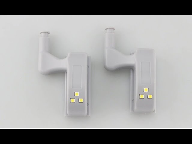 إضاءة تثبت على مفصلات الدولاب تضيء عند فتح باب الدولاب وتغلق عند إغلاق الباب 10قطع مع البطاريات