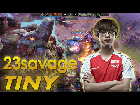 WHEN 23 SAVAGE BECOMES TINY: TOSS + HARD TREE SLAP Dota 2 Pro Gamplay Highlights