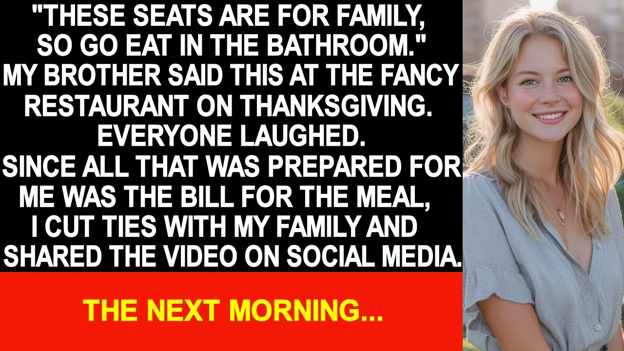 my parents had invited me to the fancy dinner on Thanksgiving Day,  they gave me the bill. So