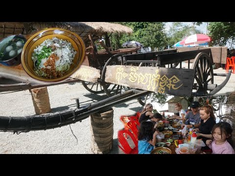 The Famous Noodle (Mi Leakhloun) @Prek Tamak - The Hidden Soup Noodle @Countryside Near Mekong River