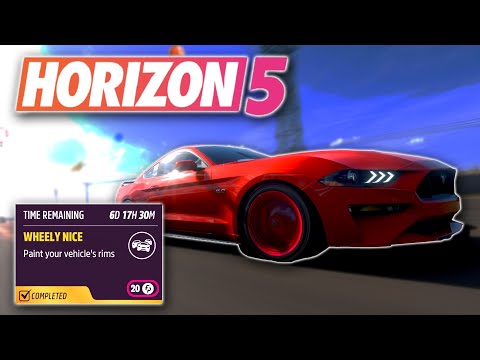 Forza Horizon 5 Daily Challenge "Wheely Nice" Paint Your Vahicle's Rims