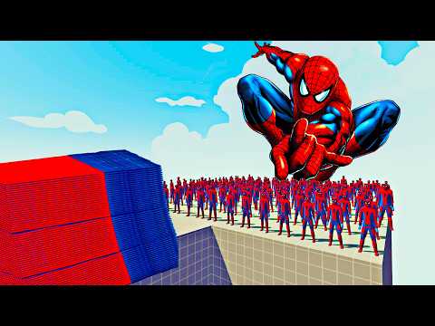 100x SPIDERMAN + GIANT vs EVERY GOD - Totally Accurate Battle Simulator TABS