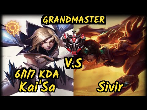FOX Apollo (KAI'SA) vs SIVIR - 6/1/7 KDA BOTTOM ADC GAMEPLAY - NA Ranked GRANDMASTER