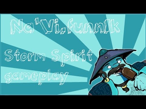 Dota 2 Na'Vi funn1k Plays Storm Spirit Gameplay