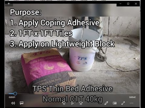 TPS Thin Bed Adhesive C1T 40kgs Product Briefing & Mixing Methods