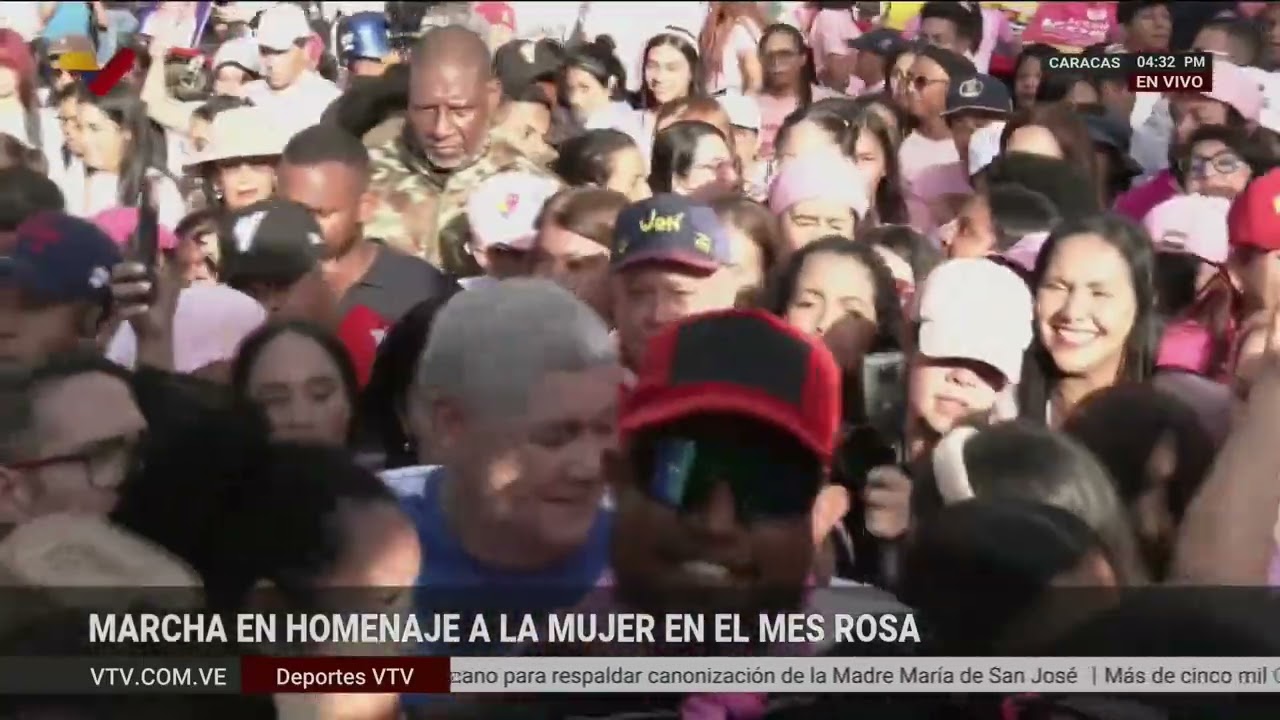 Marcha por el  mes rosa, con Diosdado Cabello, 22 octubre 2026