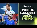 Match Point Saves & Crazy Crowd! ? Gasquet & Paul CRAZY ENDING! | Paris 2023
