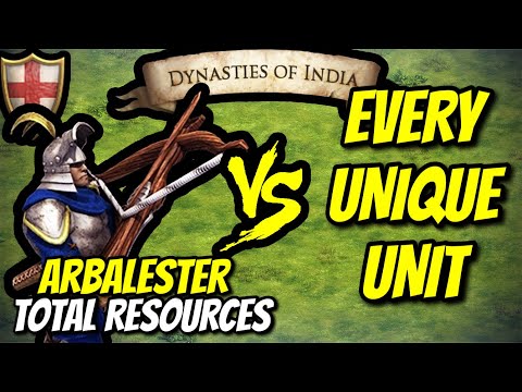 ARBALESTER (Italians) vs EVERY UNIQUE UNIT (Total Resources) | AoE II: DE