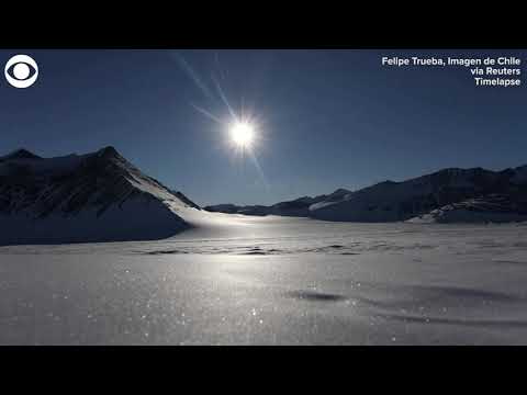 Timelapse of total solar eclipse in Antarctica