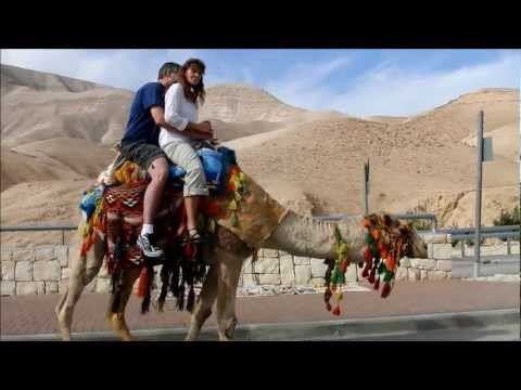Camel ride in Israel, camel poops while posing for picture