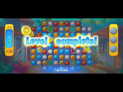 Fishdom gameplay level 2825