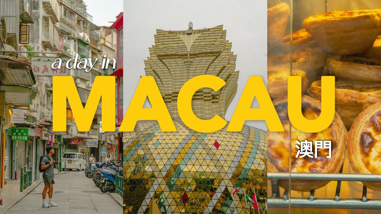 How to Visit Macau from Hong Kong in One Day | egg tarts | sights | day trip itinerary (Travel Vlog)