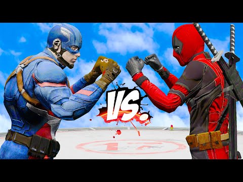 Captain America vs Deadpool – Epic Superhero Fight!
