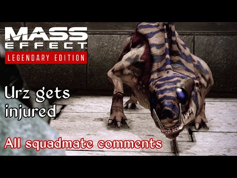 Mass Effect 2 - Varren Urz gets hurt - All squadmate reactions