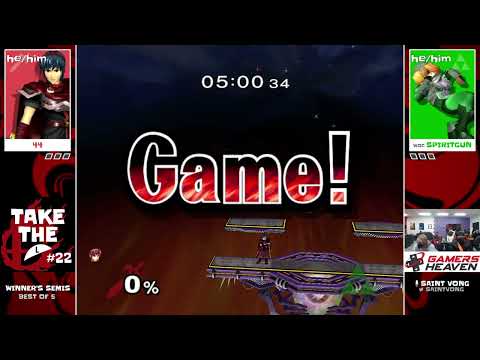 44 (Marth) vs SpiritGun (Sheik) - Take The L #22 Melee Singles - Winners Semi-Finals
