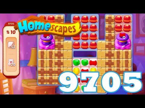 Homescapes Level 9705 HD 3 - match puzzle game | Gameplay Walkthrough | android | GameGo Game | IOS