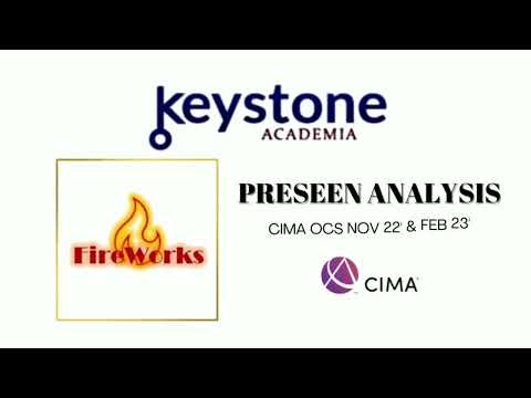 CIMA - Operational Case study November 2022 | Preseen analysis | Keystoneacademia | FIREWORKS 💥