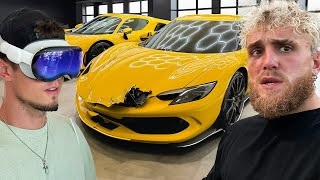 He Crashed Into My Ferrari Using The Apple Vision Pro!