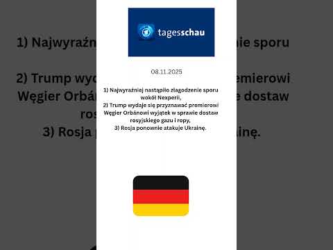 Niemiecki dziennik telewizyjny @tagesschau 8 listopada