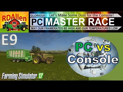 PC vs Console FS17 Drumard Farm E9 - Let's Make Some Dust for the Console!