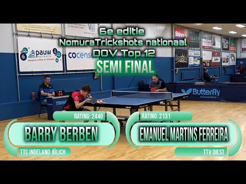 SEMI FINAL 6th edition NTS nat. tournament Barry Berben vs Emanuel M.F. #sports #卓球