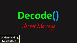 YouTube video 'Can You Decode a Secret Message? (LeetCode 91: Decode Ways)'